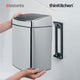 Brabantia Rectangular Touch Bin, 10 Litre, Brilliant Steel