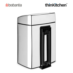 Brabantia Rectangular Touch Bin, 10 Litre, Brilliant Steel