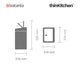 Brabantia Rectangular Touch Bin, 10 Litre, Brilliant Steel