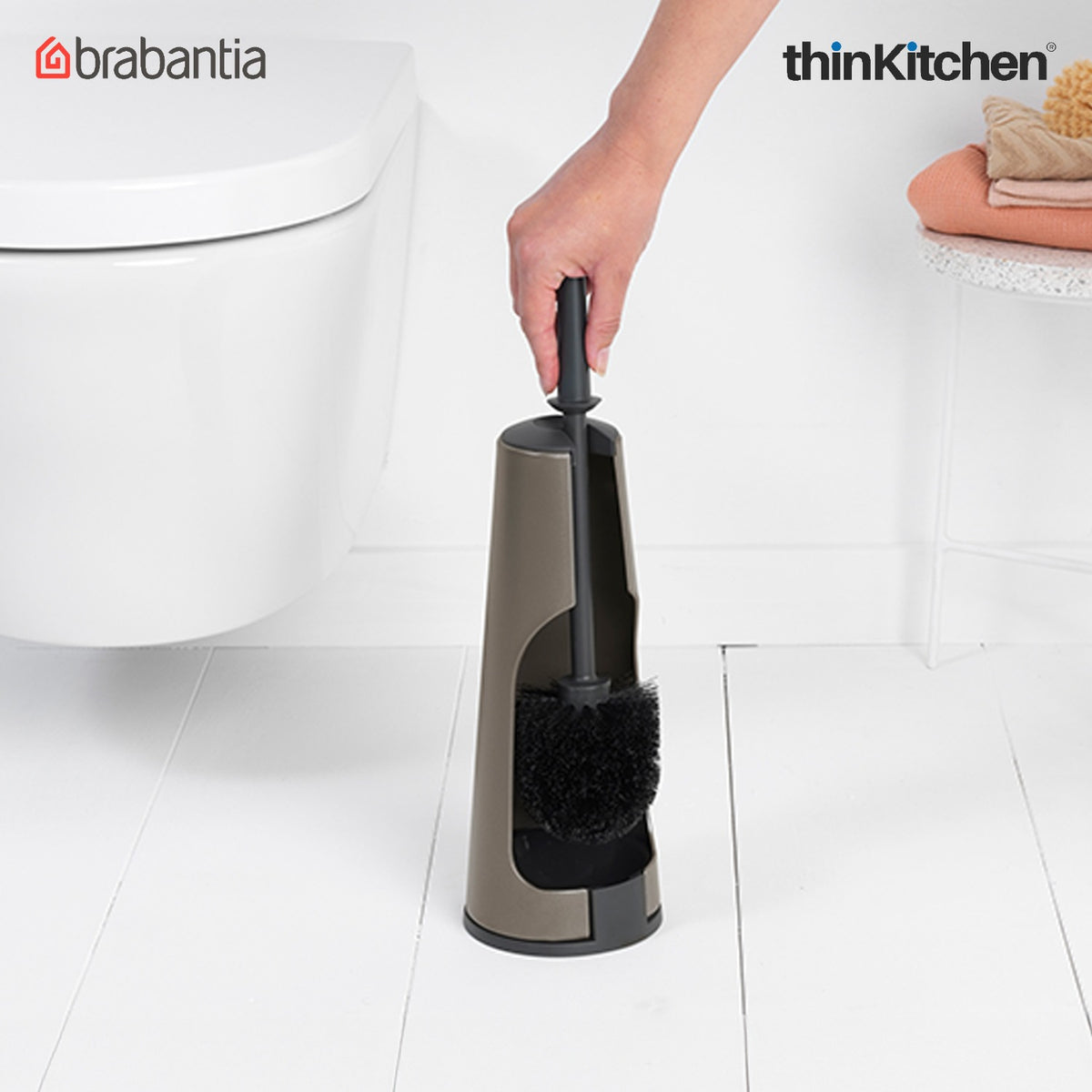 Brabantia Renew Toilet Brush And Holder - Platinum - 2