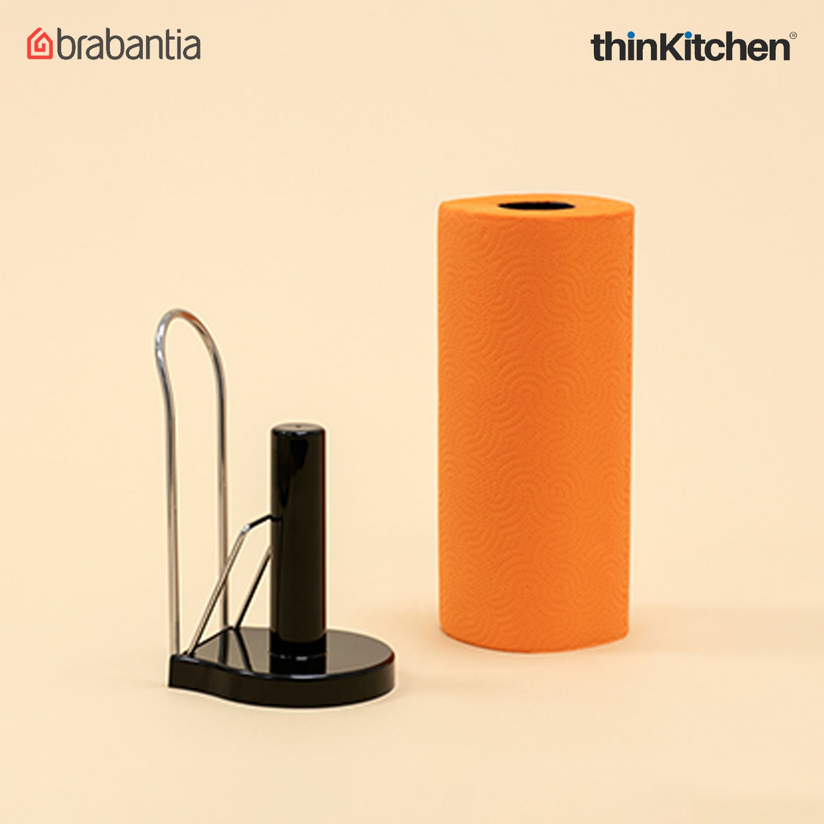 Brabantia Kitchen Roll Holder, Free Standing - Brilliant Steel