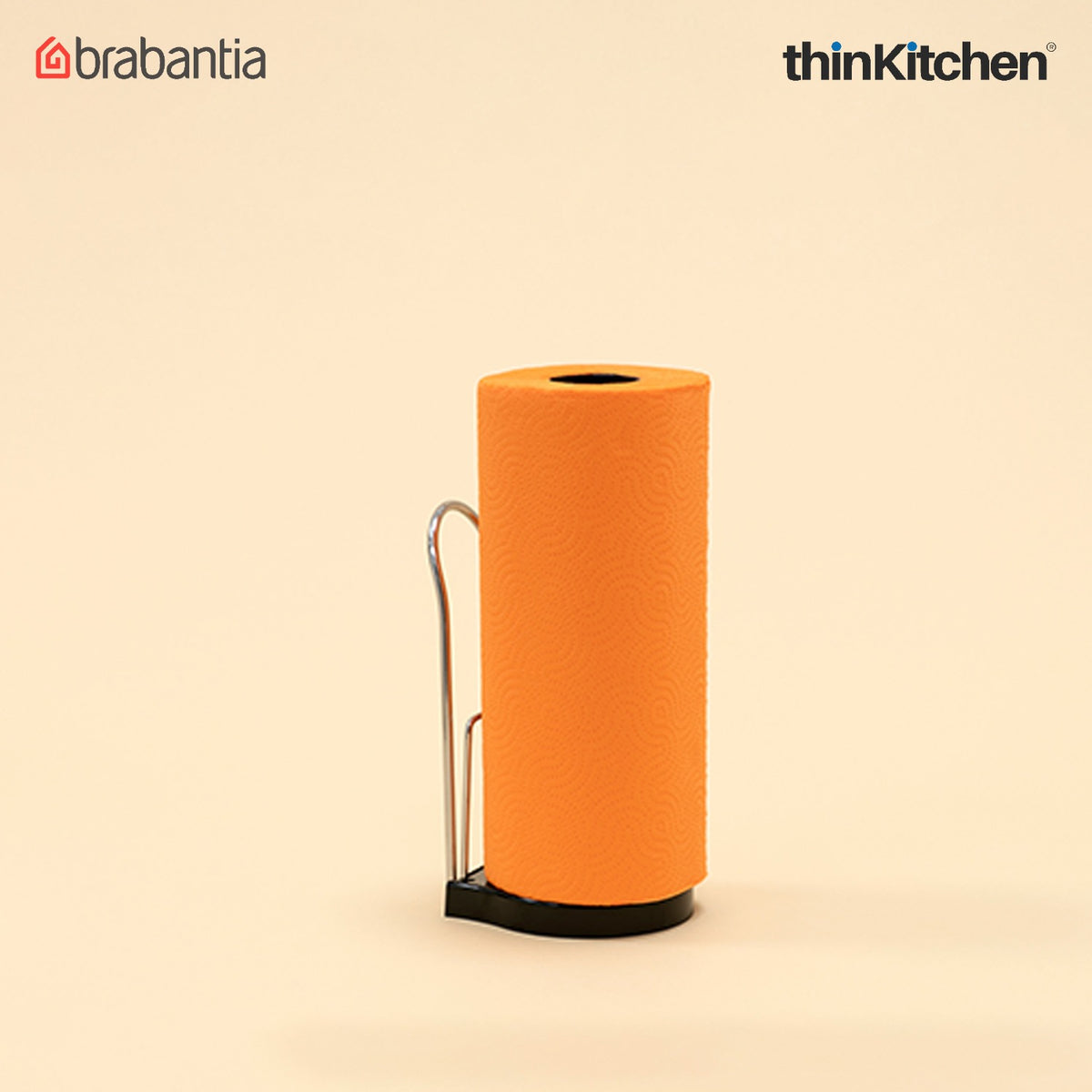 Brabantia Kitchen Roll Holder, Free Standing - Brilliant Steel