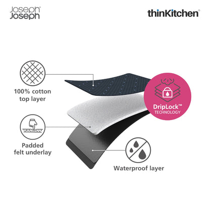Joseph Joseph Laundry Combo: Pocket Plus Advanced Ironing Board Cover x  Hold-All Collapsible 35L Laundry Basket