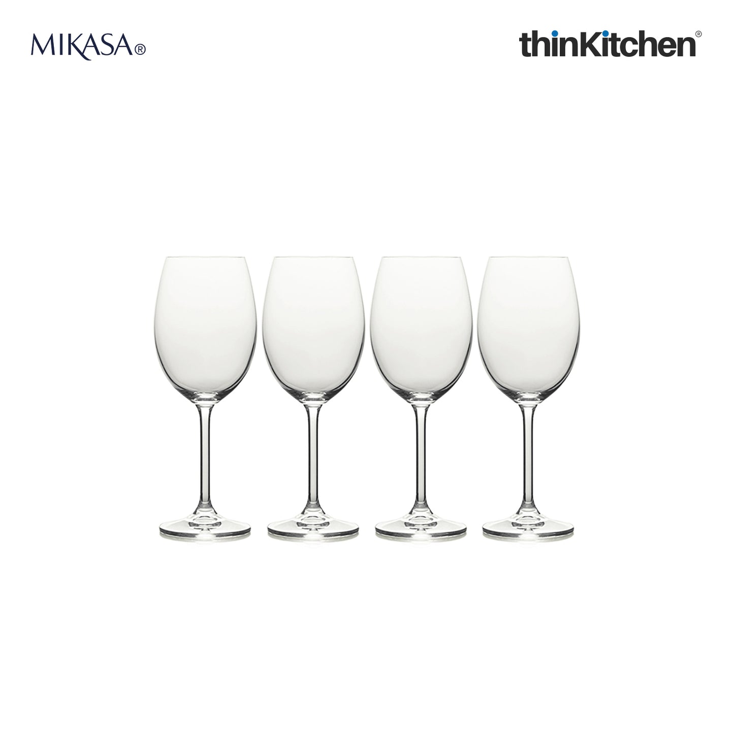 Mikasa Julie White Wine Glasses, Set of 4, 468ml