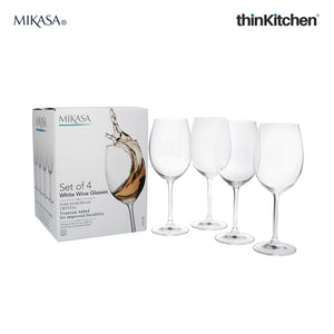 Mikasa Julie White Wine Glasses, Set of 4, 468ml