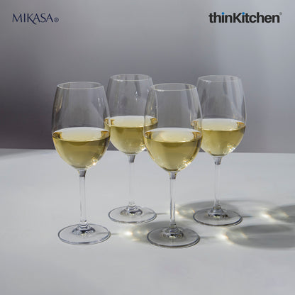 Mikasa Julie White Wine Glasses, Set of 4, 468ml