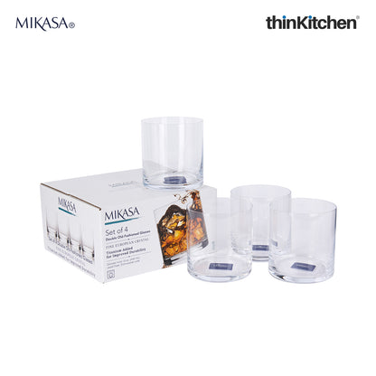 Mikasa Julie Double Old Fashioned Glasses Set Of 4 426ml