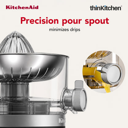 KitchenAid Go Cordless Electric Citrus Juicer, Orange & Lemon Presser, 473ml, Black Matte – Battery Sold Separately