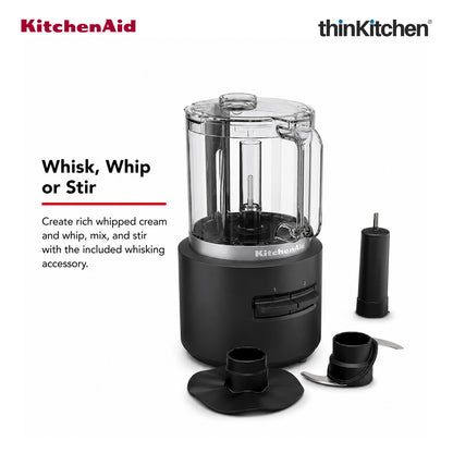 KitchenAid Go Cordless Electric Vegetable Chopper, 1.18L, Black Matte – Battery Sold Separately