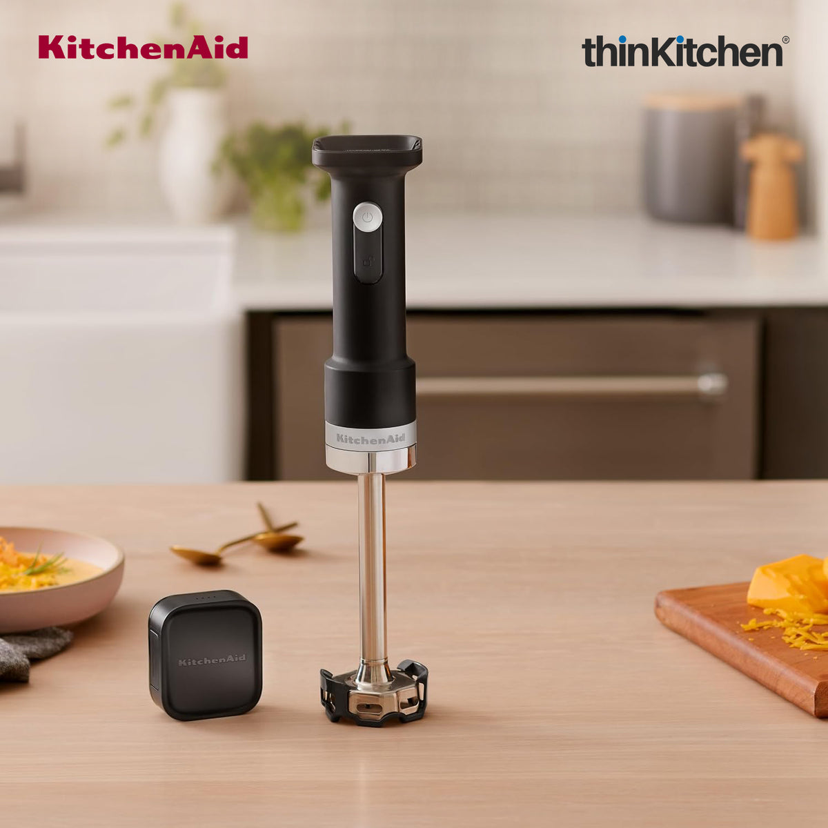 KitchenAid Go Cordless Electric Hand Blender, Black Matte – Battery Sold Separately
