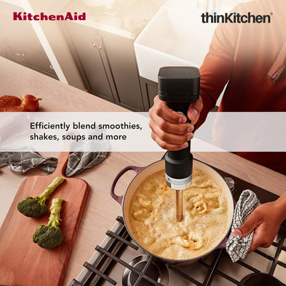 KitchenAid Go Cordless Hand Blender Accessory Kit – Whisk, Chopper & 1L Blending Jar with Lid