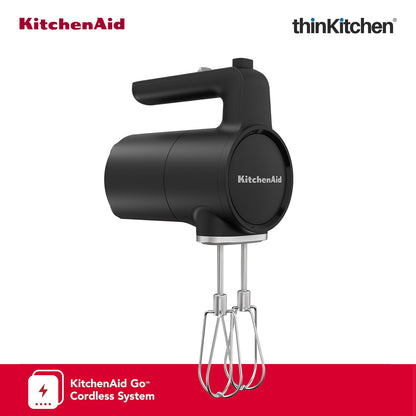 KitchenAid Go Cordless 7-Speed Electric Hand Mixer, Black Matte (Battery Sold Separately)