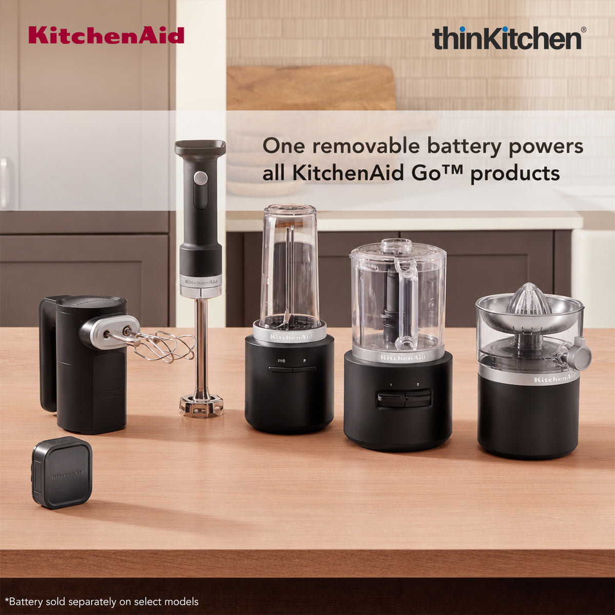 KitchenAid Go 12V MAX Rechargeable Lithium-Ion Battery For Cordless Kitchen Appliances - 5