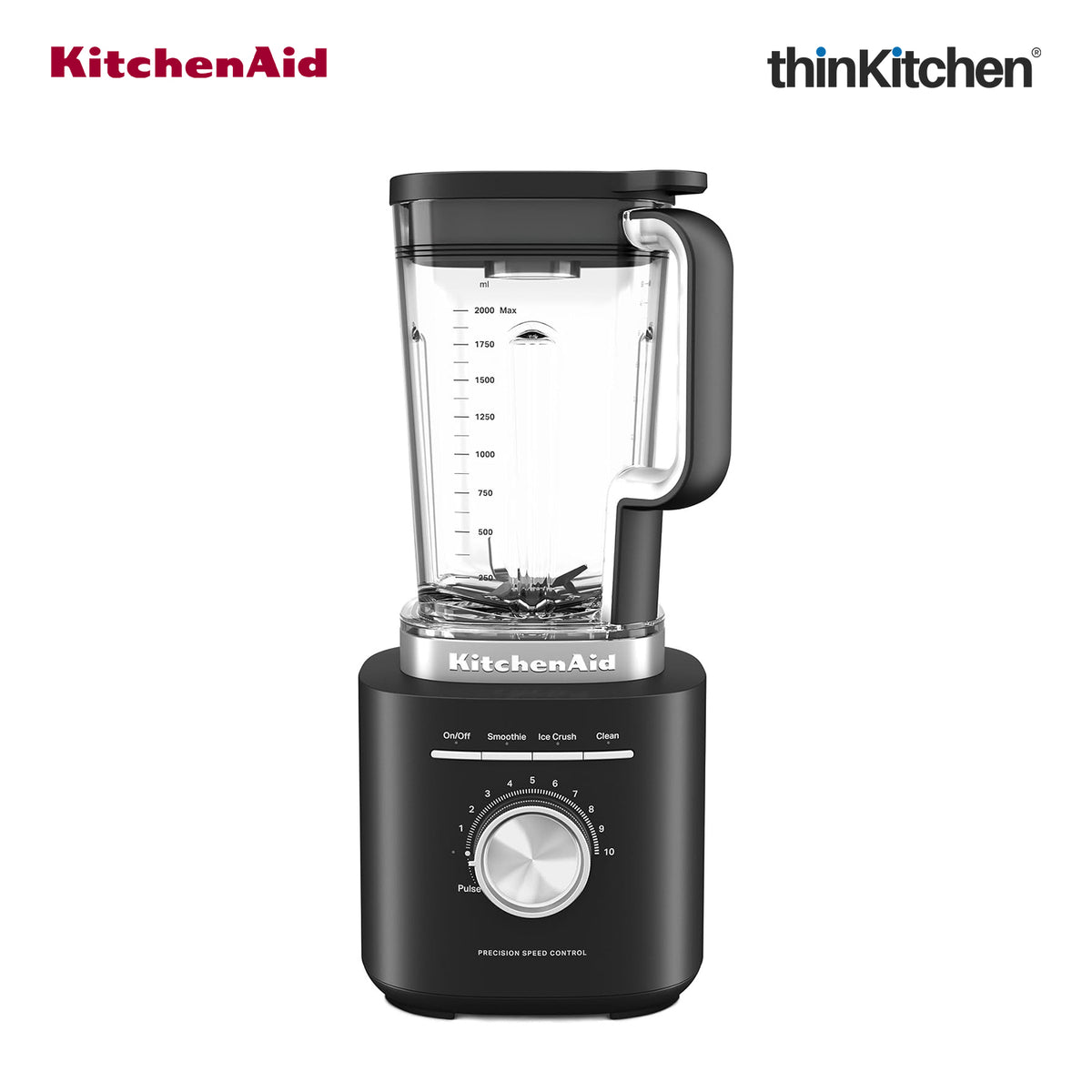 KitchenAid K200 Pure Power Blender 2L - Black | 3 Speeds, Ice Crush & Pulse Function