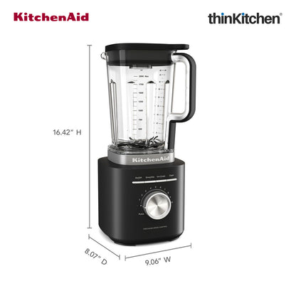 KitchenAid K200 Pure Power Blender 2L - Black | 3 Speeds, Ice Crush & Pulse Function