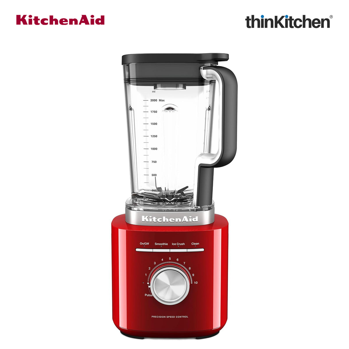 KitchenAid K200 Pure Power Blender 2L - Empire Red | 3 Speeds, Ice Crush & Pulse Function