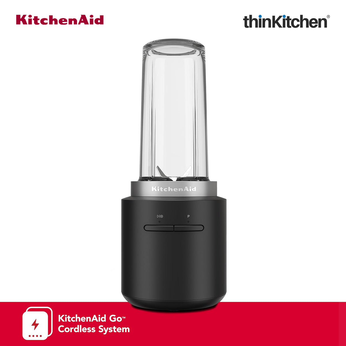 KitchenAid Go Cordless Personal Blender 473ml , Portable Smoothie & Protein Shake Maker - Battery Sold Separately