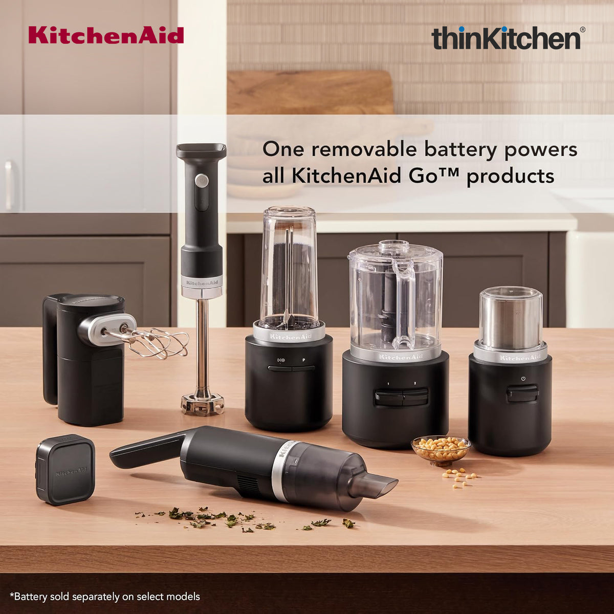 KitchenAid Go Cordless Personal Blender 473ml , Portable Smoothie & Protein Shake Maker - Battery Sold Separately - 5