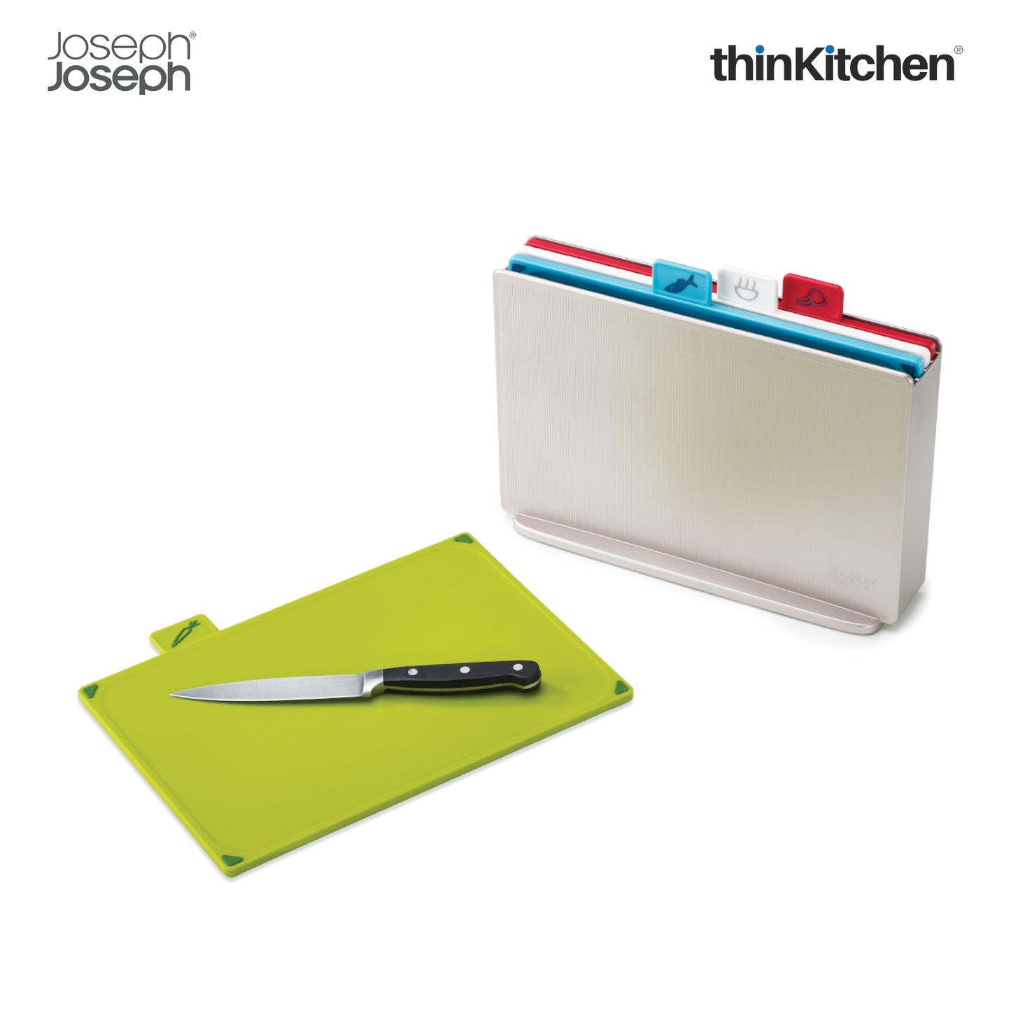 Joseph Joseph Index Chopping Board Set Silver
