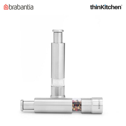 Brabantia Matt Steel Profile Salt and Pepper Crusher Set