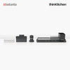 Brabantia Set of 4 Organising Dish Washing and Drying Rack, Grey