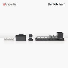 Brabantia Set of 4 Organising Dish Washing and Drying Rack, Grey