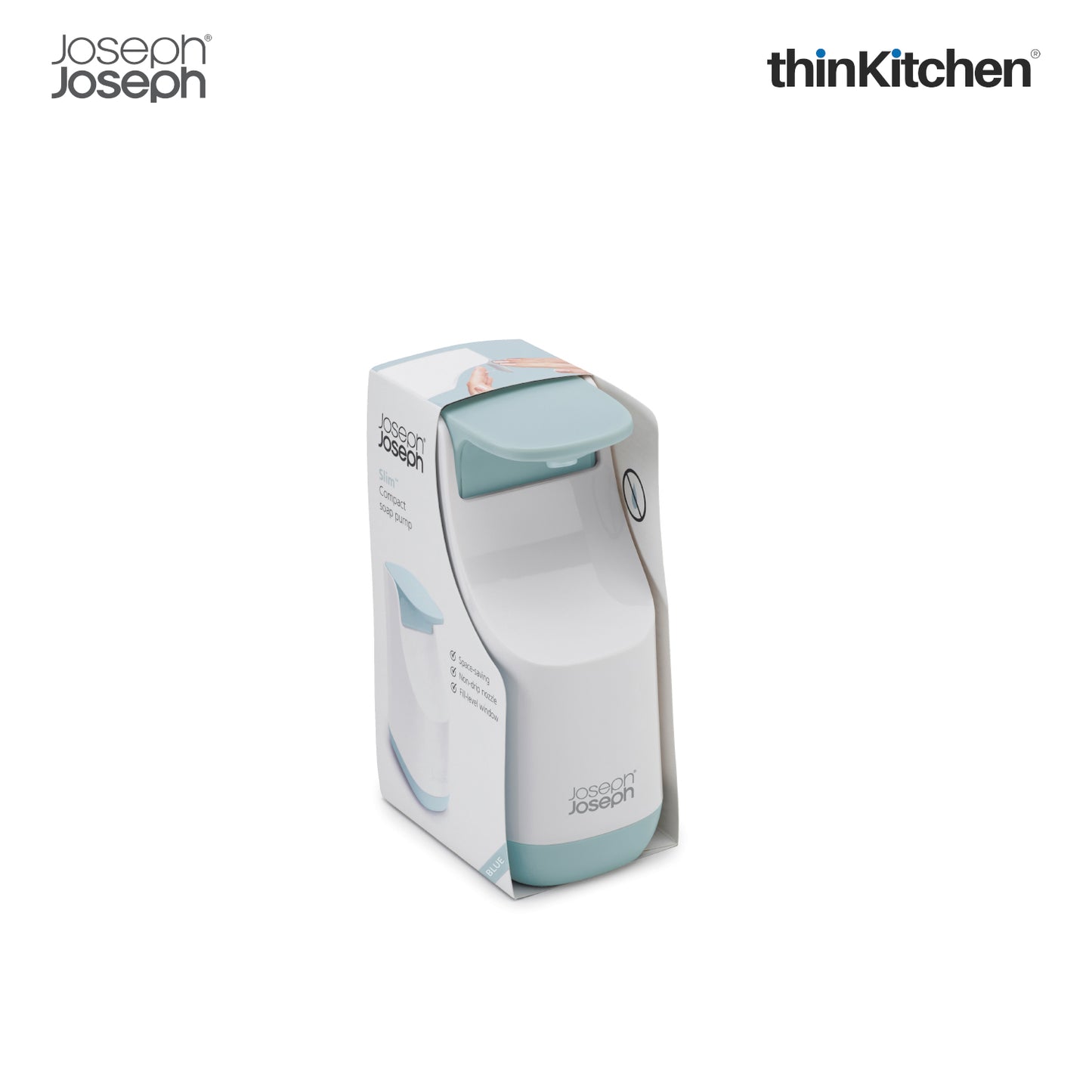 Joseph Joseph Slim Compact Soap Pump Blue