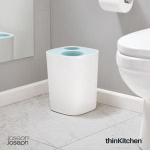 Joseph Joseph Split™ Waste & Recycling Bin, 8L, Light Blue