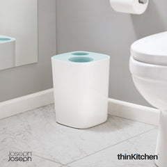 Joseph Joseph 8 Litre Blue Medium Trash Bin with Removable Bucket, 21cm | For Bathroom, Home, Office