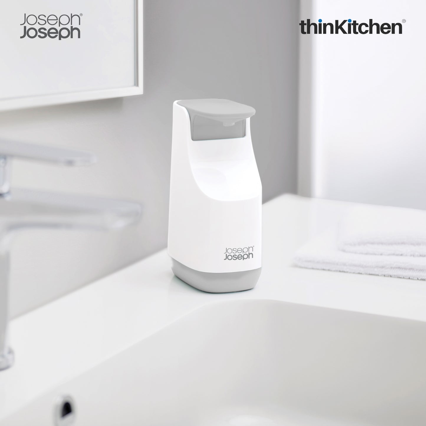 Joseph Joseph Plastic Slim Compact Soap Dispenser Grey