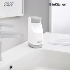 Joseph Joseph Bathroom Slim Compact Soap Dish With Drain – Grey | Modern, Space-Saving, Hygienic Bathroom Accessory