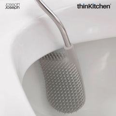 Premium Bathroom Toilet Brush with Storage Caddy – Flex Plus , Grey | UK Crafted For thinKitchen