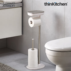 Joseph Joseph Bathroom Toilet Paper Stand with Shelf  -  EasyStore | Fits Upto 4 Rolls