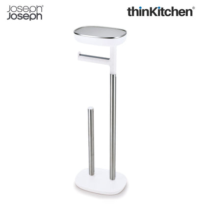 Joseph Joseph Bathroom Toilet Paper Stand with Shelf  -  EasyStore | Fits Upto 4 Rolls