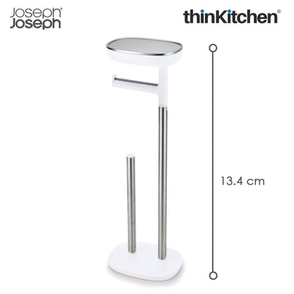 Joseph Joseph Bathroom Toilet Paper Stand with Shelf  -  EasyStore | Fits Upto 4 Rolls