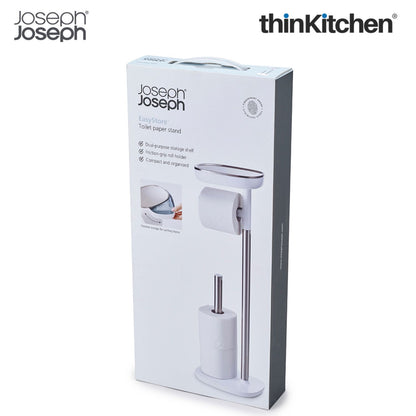 Joseph Joseph Bathroom Toilet Paper Stand with Shelf  -  EasyStore | Fits Upto 4 Rolls