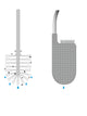 Joseph Joseph Flex™ Lite Toilet Brush with Holder, Grey