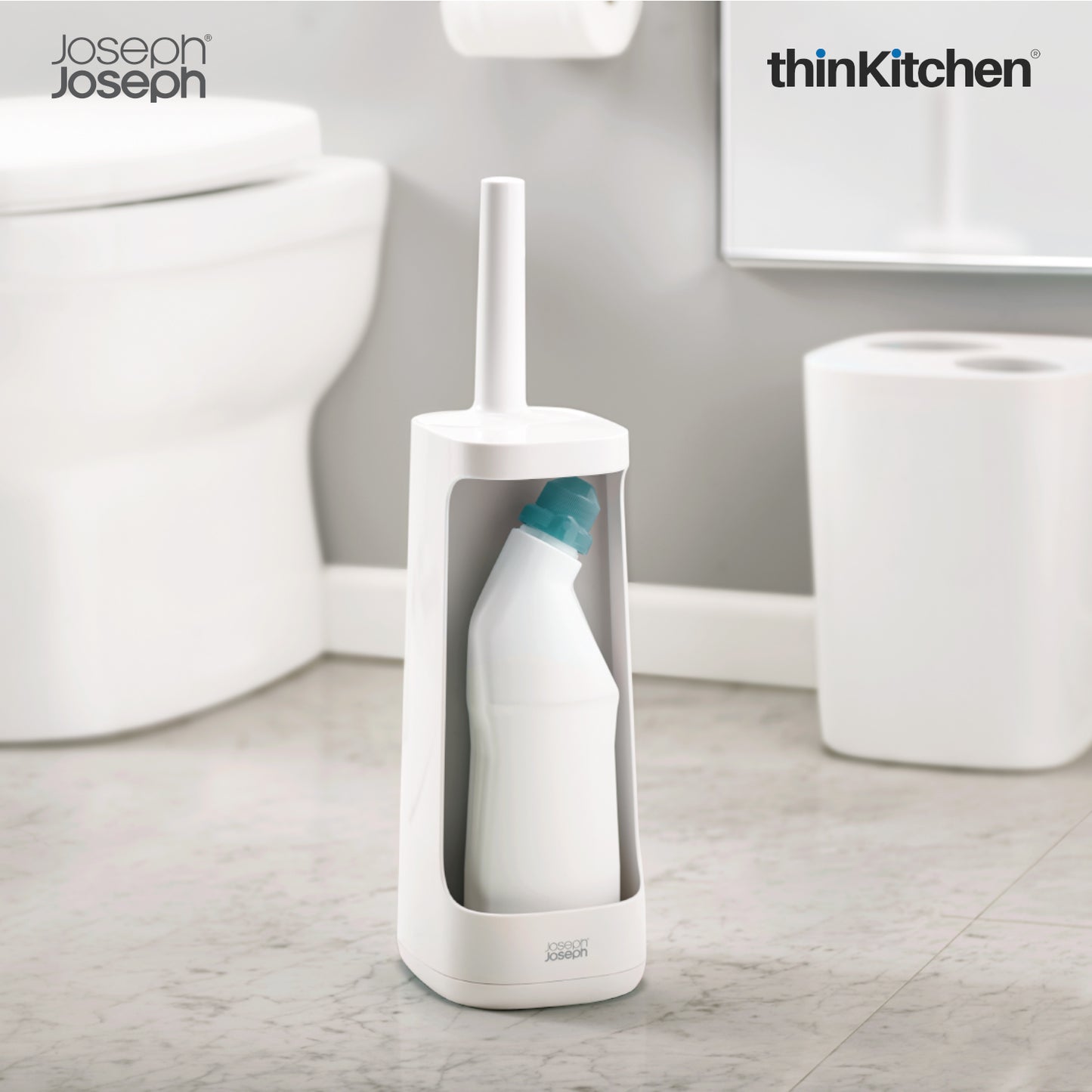 Joseph Joseph Flex Plus Toilet Brush With Storage Caddy White