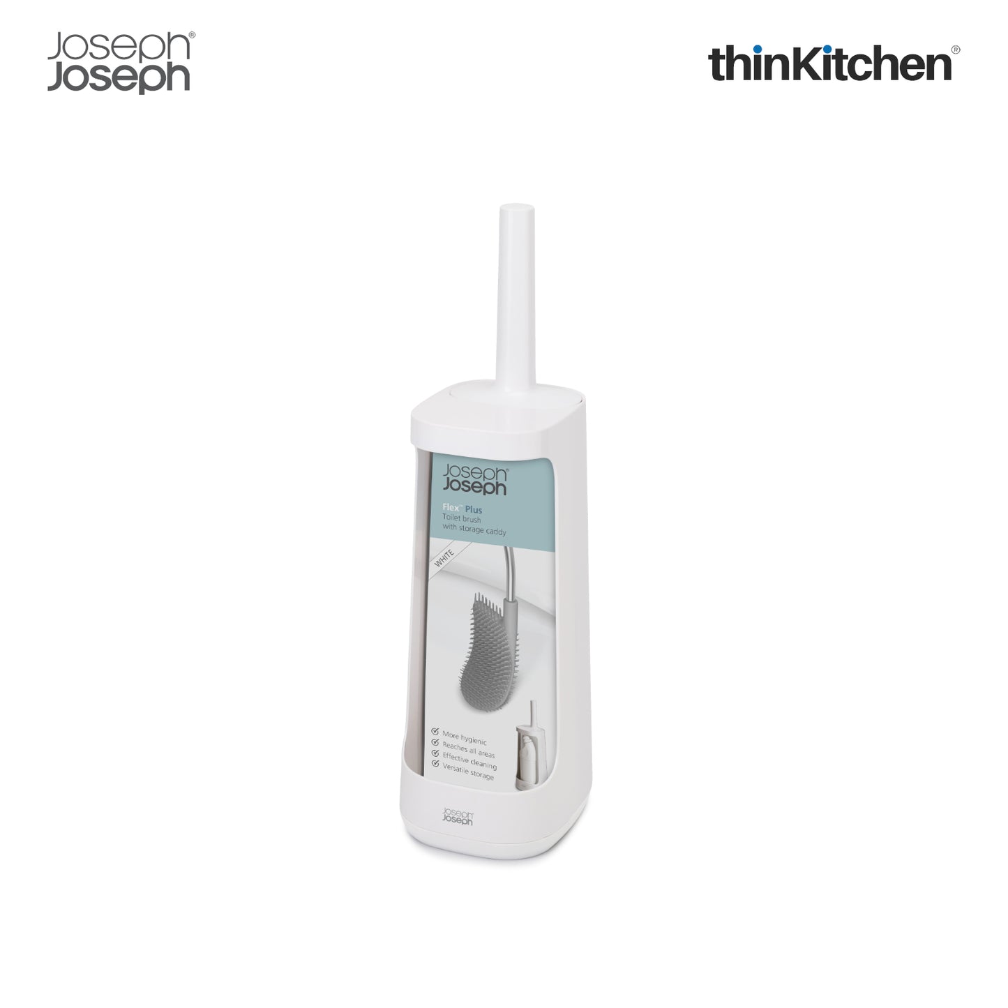 Joseph Joseph Flex Plus Toilet Brush With Storage Caddy White