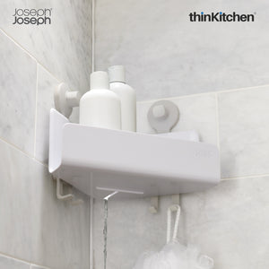 Joseph Joseph EasyStore™ Corner Shower Shelf, Set of 2, White