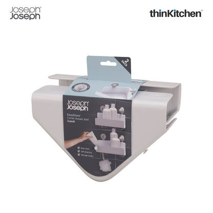 Joseph Joseph Easystore Corner Shower Shelf Set Of 2 White