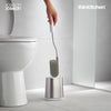 Premium Stainless steel Toilet Brush with Holder , Bathroom Brush - Flex Lite, White | UK Crafted For thinKitchen