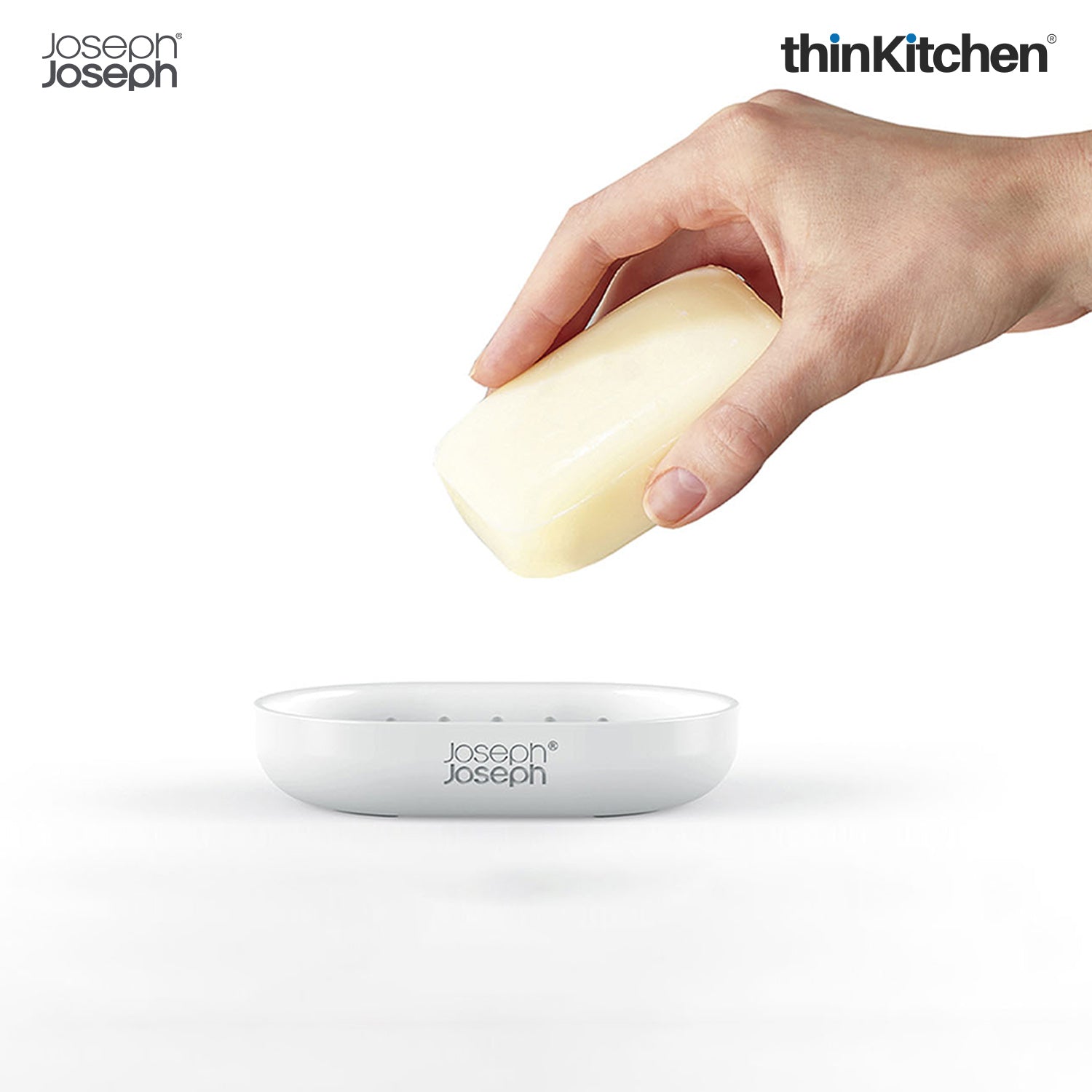 Joseph Joseph Duo Quick-drain Soap Dish (White) - 4