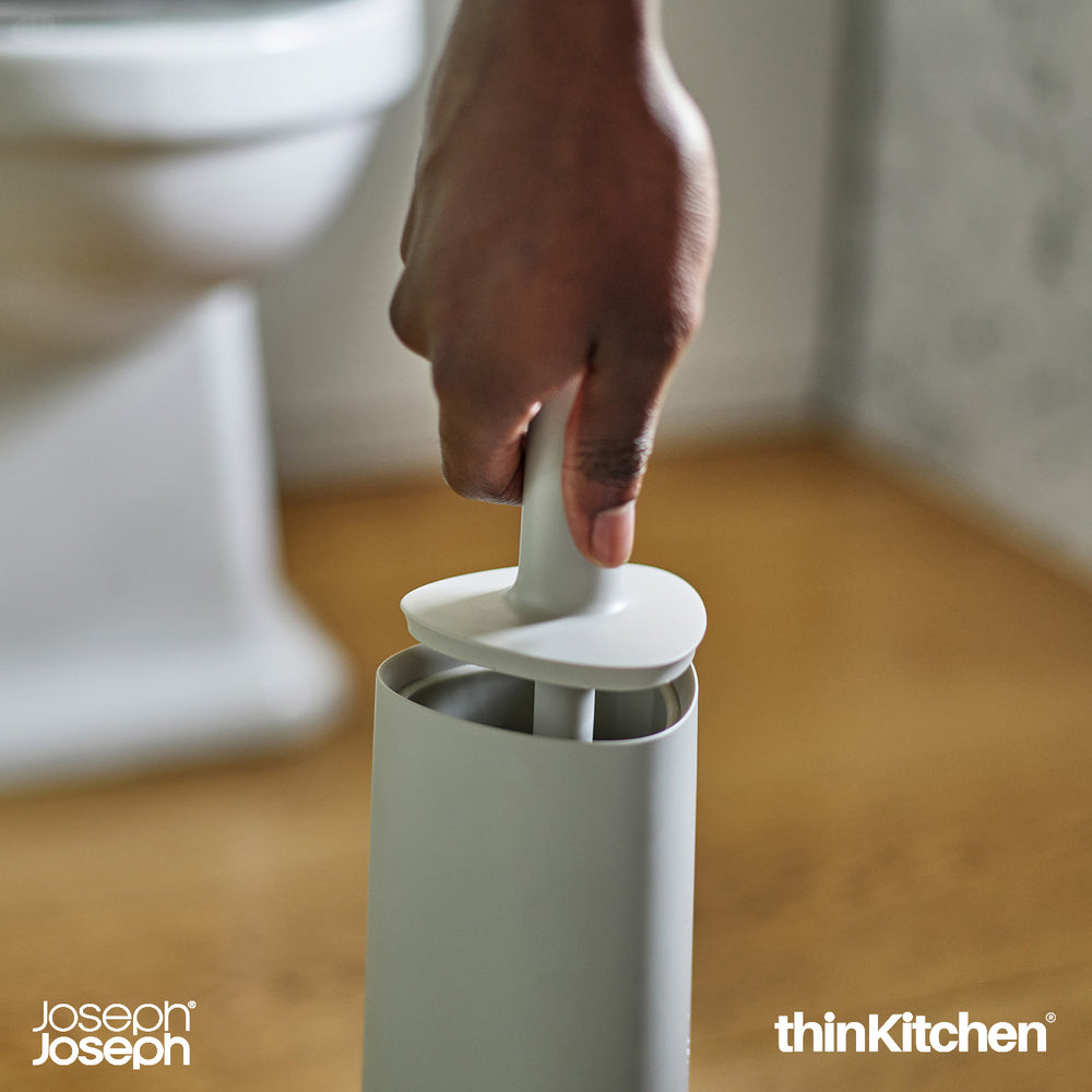 Joseph Joseph Flex 360 Sleek Toilet Cleaning Brush with Matt Finish | Bathroom Pot Cleaner
