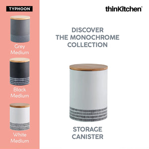 Typhoon White Monochrome Medium Storage Canister