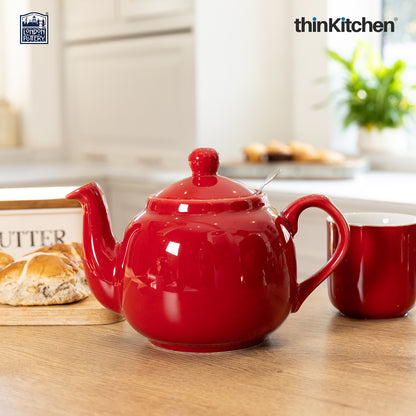 London Pottery Farmhouse Teapot, Red, Four Cup - 1200ml