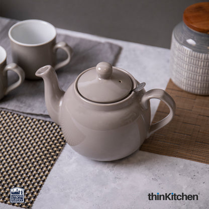 London Pottery Farmhouse Teapot Grey Four Cup 1200ml