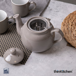 London Pottery Farmhouse Teapot, Grey, Four Cup - 1200ml
