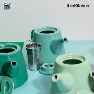 London Pottery Green Ceramic Filter Teapot, 500ml