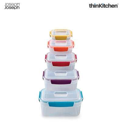 Joseph Joseph Rectangular 5-piece multi-size storage container set